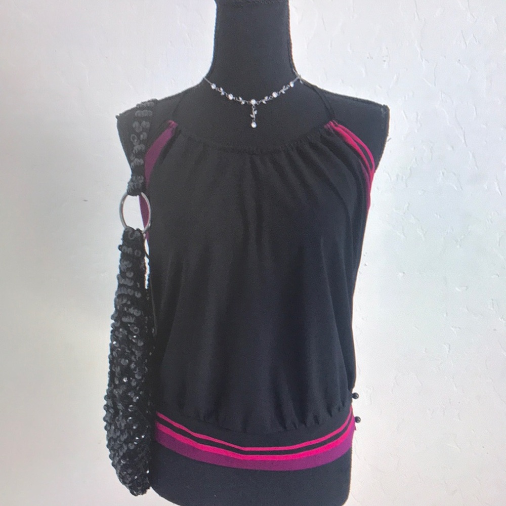 Black and Pink Women's Top